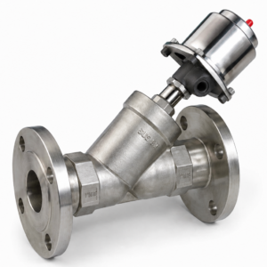 2/2 Way Pneumatic Angle Type On/Off Control Valve Flanged End 150#