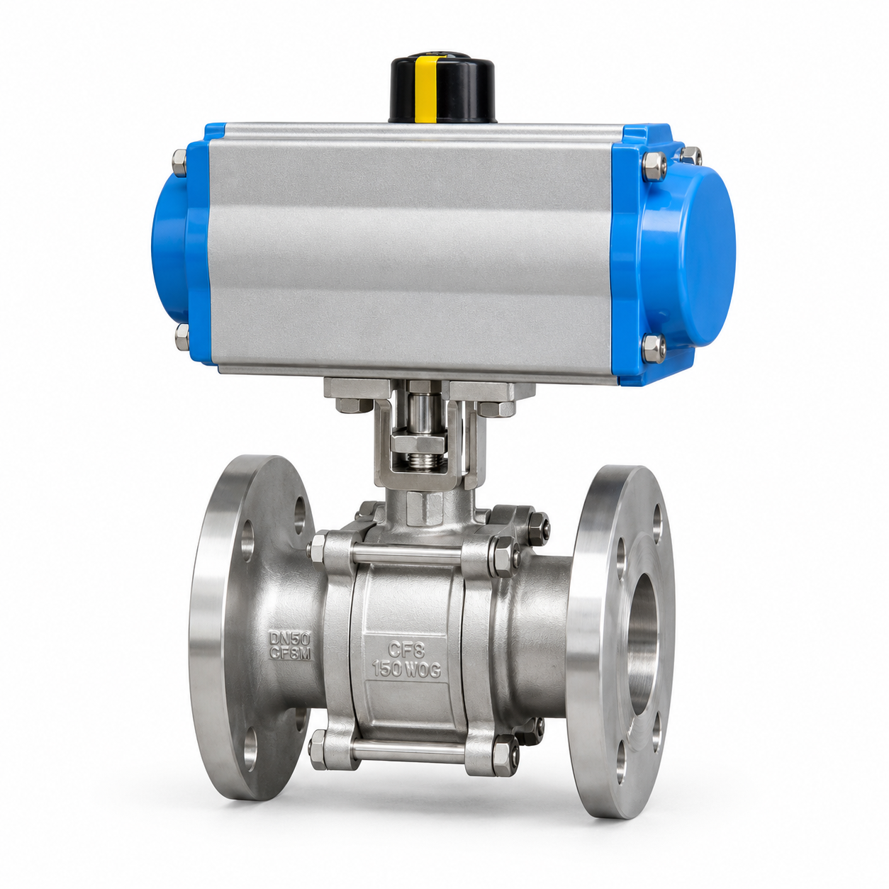 Pneumatic Op. 3 Pc Design Ball Valve Flanged