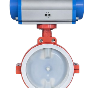 Pneumatic PTFE / PFA Lined Butterfly Valve