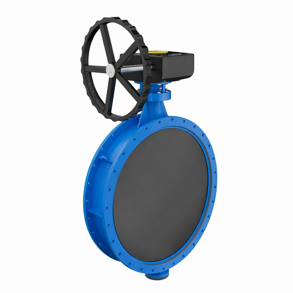 Double Flanged Damper Butterfly Valve