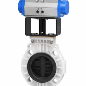 Pneumatic PP Butterfly Valve Wafer End